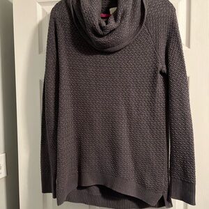 Elegant Charcoal Women's Turtleneck Sweater